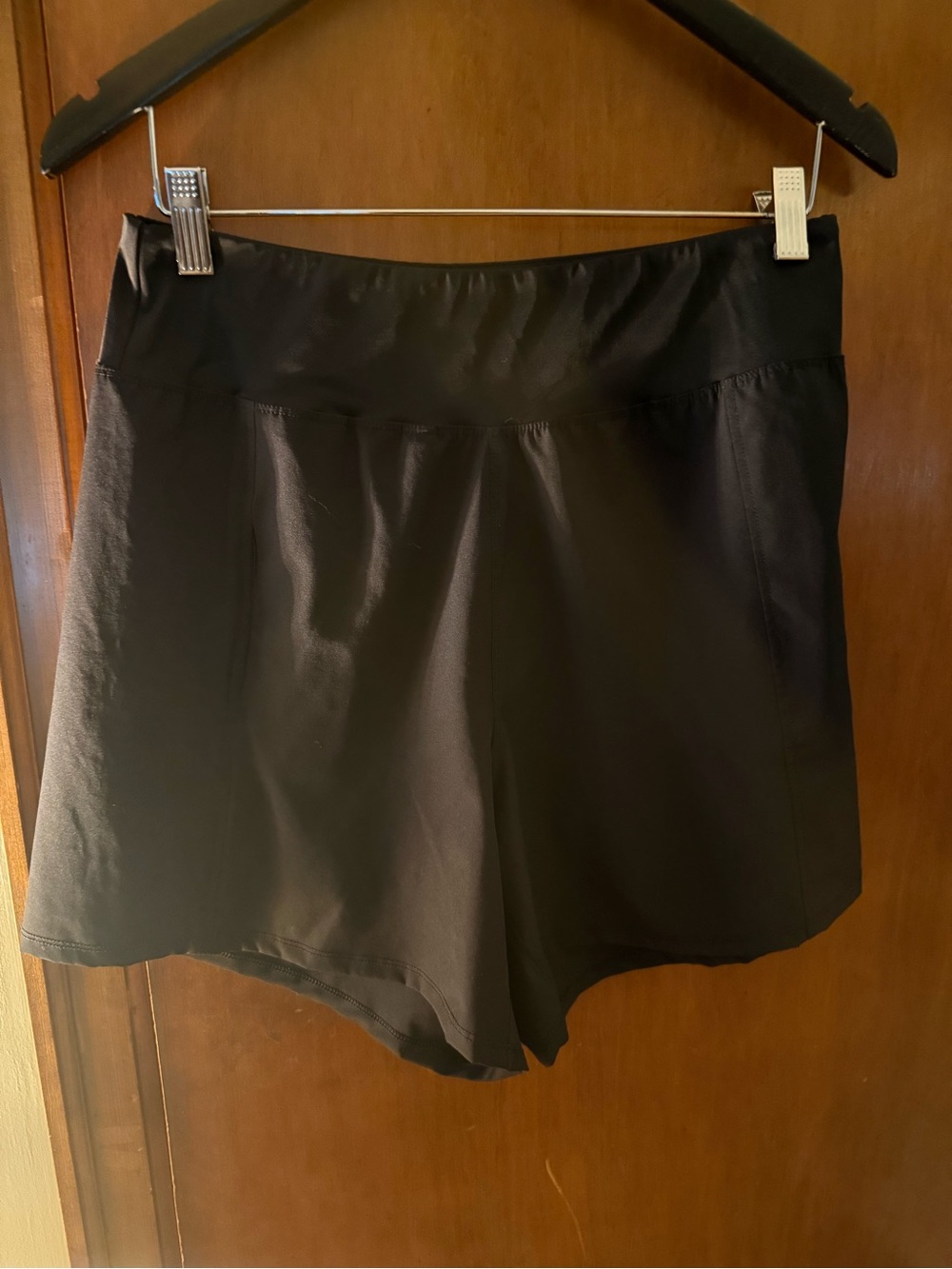 Hurley Women's Black Athletic Skort Shorts side zip pocket